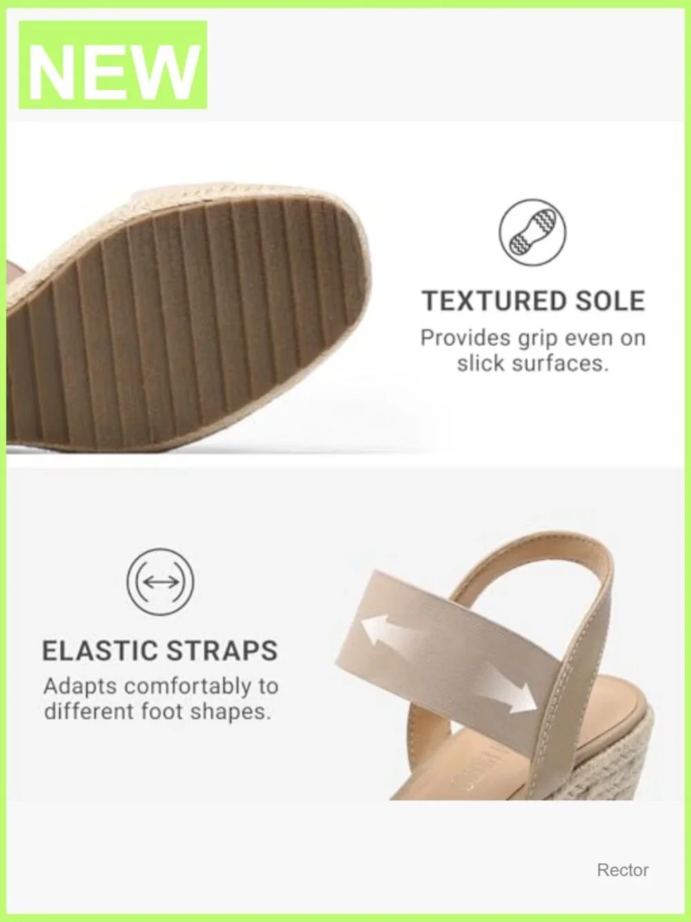 Open Toe Espadrilles Platform Wedge Sandals Slip On Ankle Strap